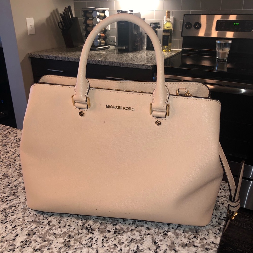 Michael Kors Leather Satchel Handbag
